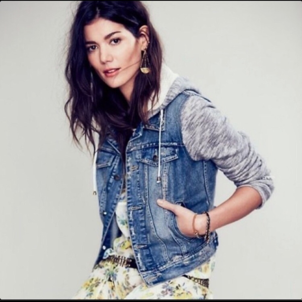 Free people Denim hoodie